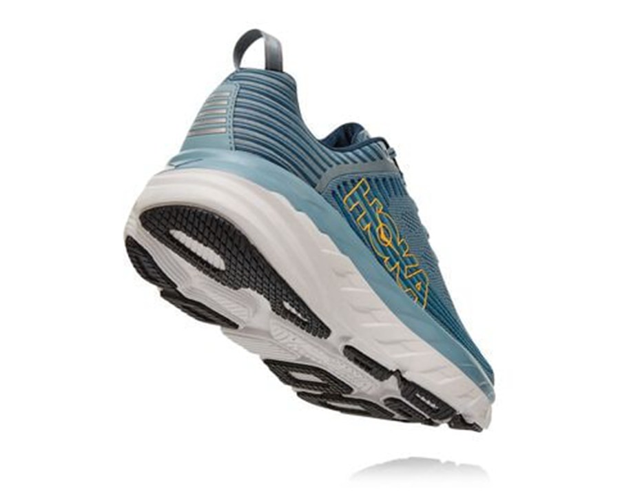 Running Shoes Mens - Hoka One One Bondi 6 - Blue - VLABWTF-32